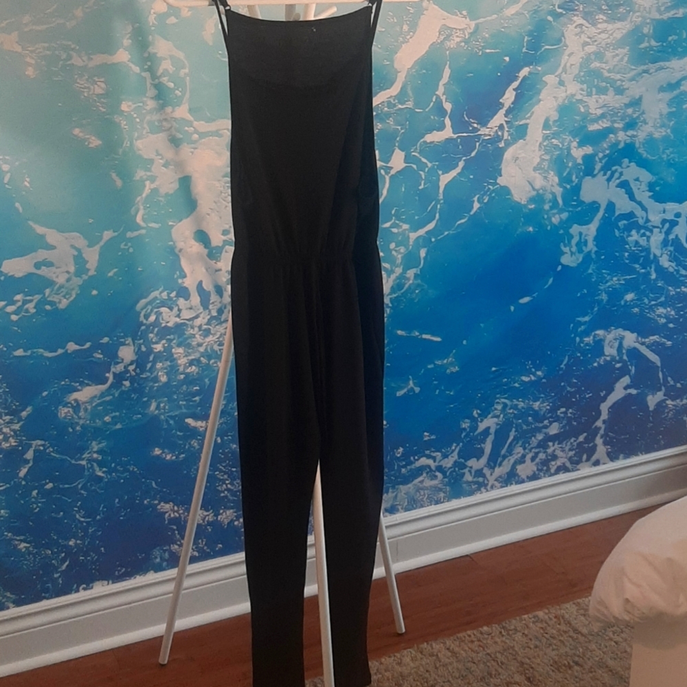 Black Cotton onesie WITH POCKETS